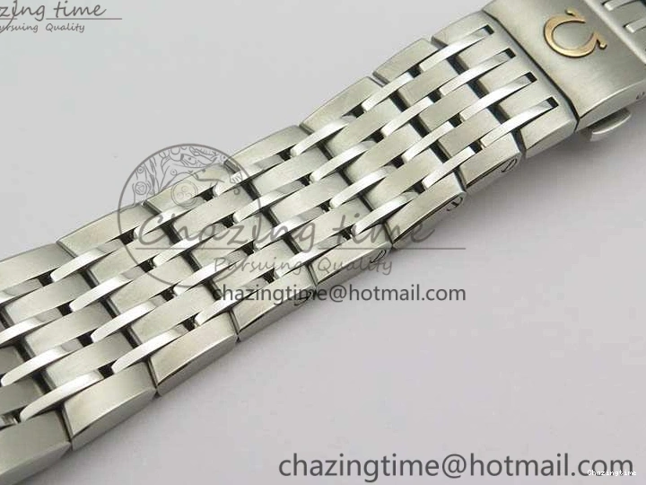 0427 HighQuality De Ville Chronograph SS OMF 1:1 Best Edition White Dial On SS Bracelet A 8151